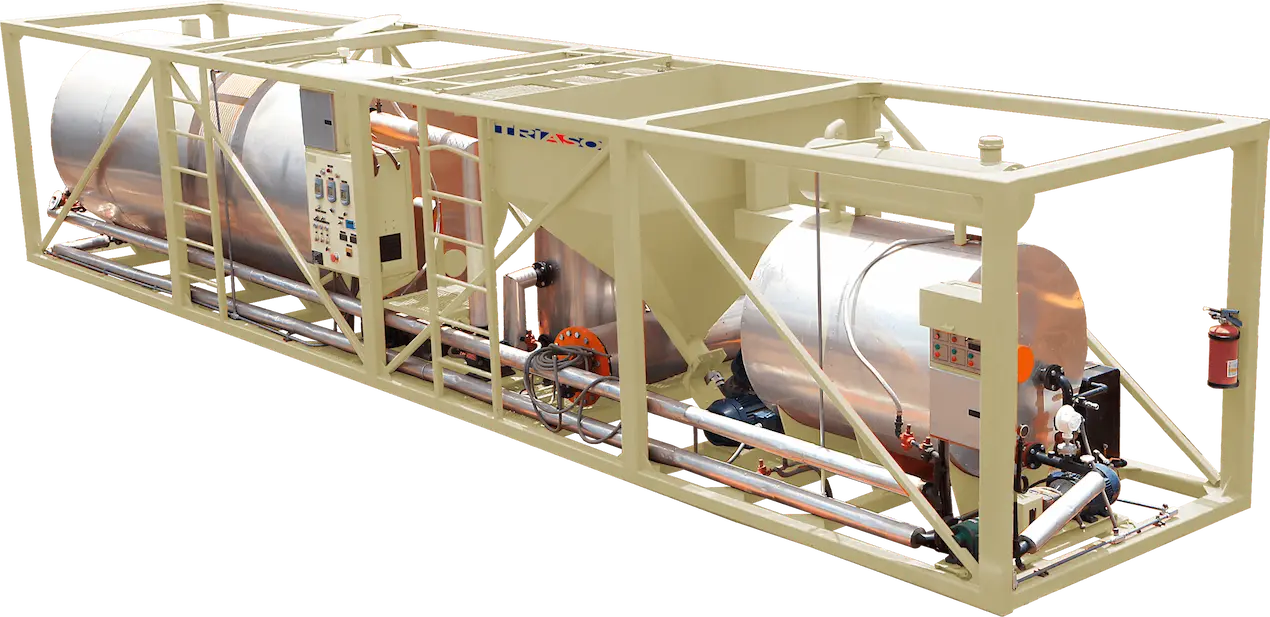 Construimos nuestro primer sistema de incorporación de hule de neumático en polvo para asfalto, permitiendo la producción de mezclas asfálticas con hule. Esta tecnología apoya el reciclaje de neumáticos y la reducción de residuos, aunque su adopción en el mercado sigue siendo limitada.