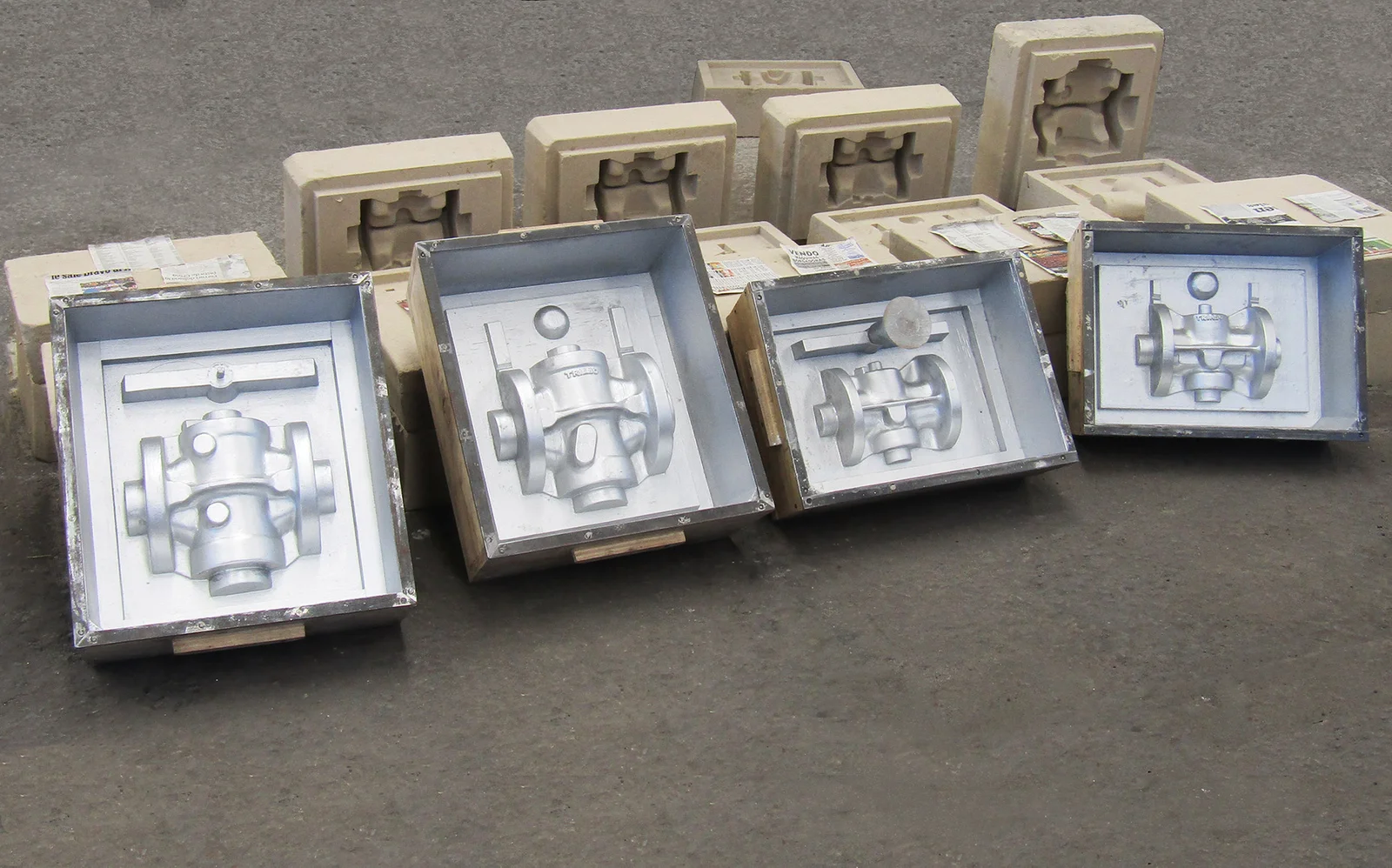 Moldes para la fundición de válvulas
